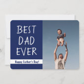父の日 BEST DAD EVER カスタムフォト サンキューカード (正面)
