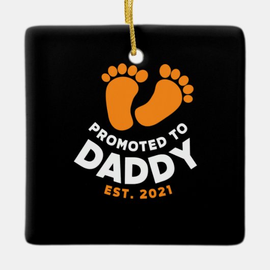 父の日 | Daddy 2021に昇格 セラミックオーナメント (正面)