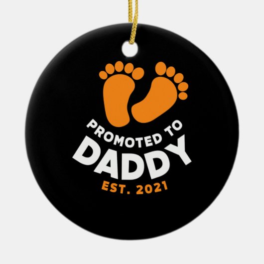 父の日 | Daddy 2021に昇格 セラミックオーナメント (正面)