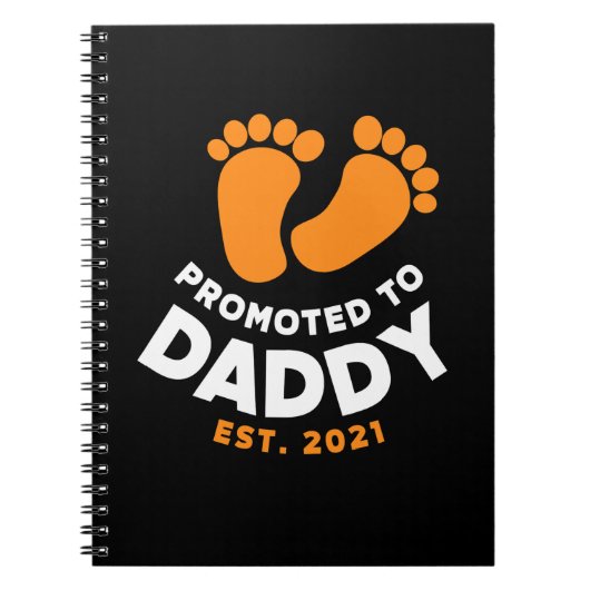 父の日 | Daddy 2021に昇格 ノートブック (正面)