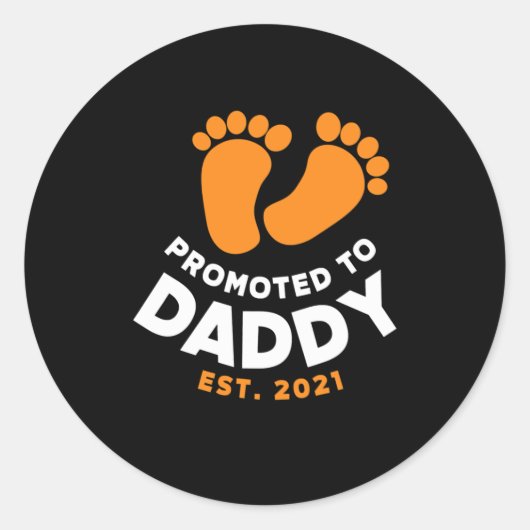 父の日 | Daddy 2021に昇格 ラウンドシール (正面)
