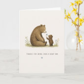 父の日 Daddy Bear and Little Bear カード (黄色い花)