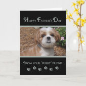 父の日 – Furry Friendsの写真カード カード (黄色い花)