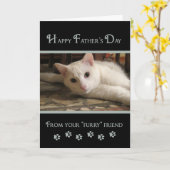 父の日 – Furry Friendsの写真カード カード (黄色い花)