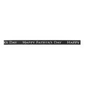 父の日"Happy Father's Day" in White on Blk サテンリボン (正面)