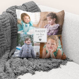 父の日 Hear We Love You Dad 4枚フォトコラージュ クッション