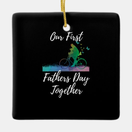 父の日 | Our First Fanteers Day Together セラミックオーナメント (正面)