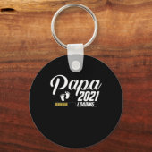 父の日 | Papa Loading 2021 First Time Father キーホルダー (正面)