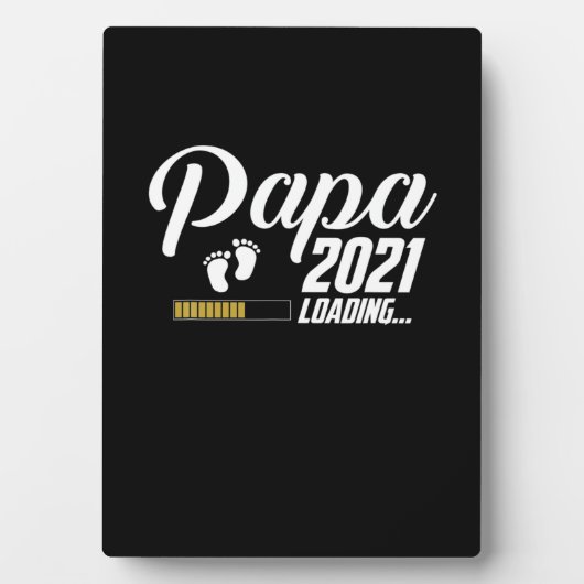 父の日 | Papa Loading 2021 First Time Father フォトプラーク (正面)
