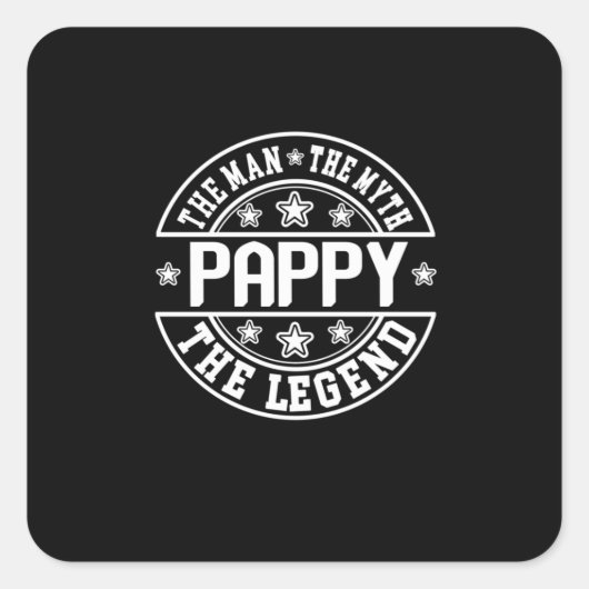 父の日 | Pappy伝説の男 スクエアシール (正面)