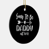 父の日 | Soon To Be Daddy Est 2021 セラミックオーナメント (右)