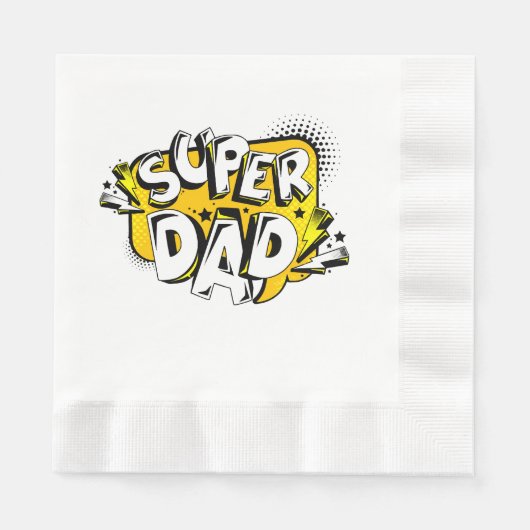 父の日 Tシャツ 縁ありランチョンナプキン (正面)