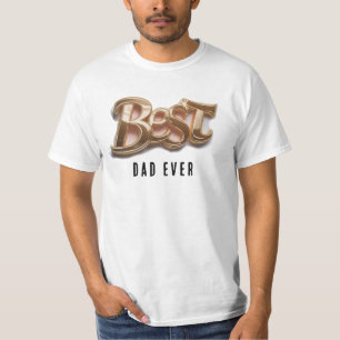 *~*父の日AP86最高のパパEVER金ゴールド Tシャツ