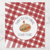 父の日BBQピクニックイベントサンドイッチ ワインラベル (シングルラベル)