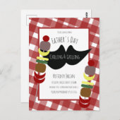 父の日BBQピクニック用冷たい焼き物 ポストカード (正面/裏面)