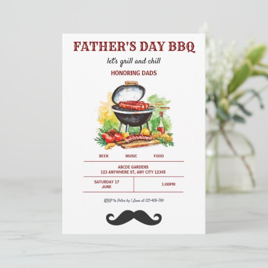 父の日BBQ招待状 招待状 (スタンド正面)