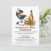 父の日BBQ招待状- Hamburgers, Drinks 招待状 (スタンド正面)