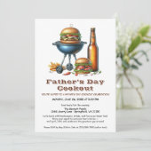 父の日BBQ招待状- Hamburgers, Drinks 招待状 (スタンド正面)