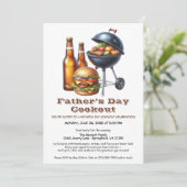 父の日BBQ招待状- Hamburgers, Drinks 招待状 (スタンド正面)