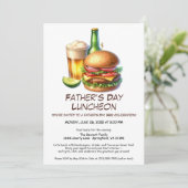 父の日BBQ招待状- Hamburgers, Drinks 招待状 (スタンド正面)