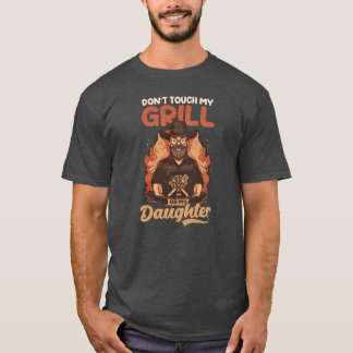 父の日BBQ私のグリルまたは娘の家族をダッチー Tシャツ