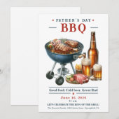 父の日BBQ&ビールパーティーのご招待 招待状 (正面/裏面)