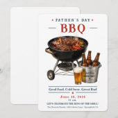 父の日BBQ&ビールパーティーのご招待 招待状 (正面/裏面)