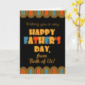 父の日Both of Us Decoスタイルon Black カード (黄色い花)