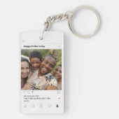 父の日Instagramプロフィール写真クールパパ キーホルダー (裏面)