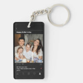 父の日Instagram写真ソーシャルメディアパパ キーホルダー (裏面)