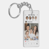 父の日Instagram写真ソーシャルメディクールアパパ キーホルダー (正面左)