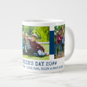 父の日Stepdad 3フォトブルー ジャンボコーヒーマグカップ (正面右)