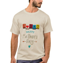 父の日Tシャツ お父さん大好き キュートなABCブロック