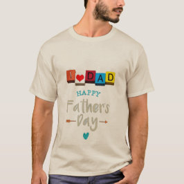 父の日Tシャツ お父さん大好き キュートなABCブロック Tシャツ