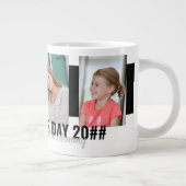 父の日We Love You 3 Photo はっきりした Black ジャンボコーヒーマグカップ (右)