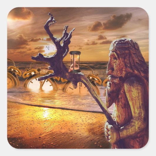 父の時間のシール スクエアシール (正面)