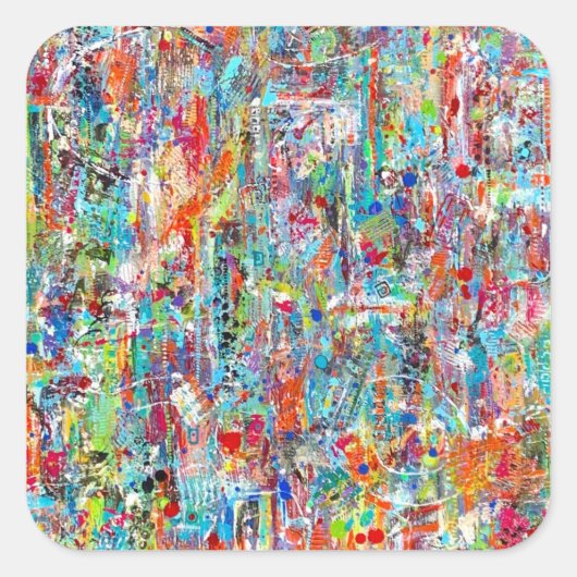 父の時間ステッカー スクエアシール (正面)