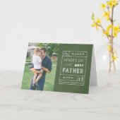 父の最高の写真あいさつカード – 陸軍 カード (黄色い花)