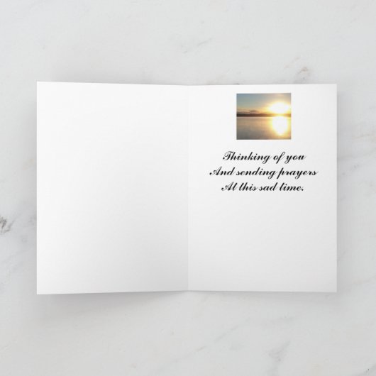 父の死に日没と最も深い同情カード カード (内部)