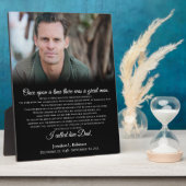 父の死別記念私は彼を呼んだパパ フォトプラーク (側面)