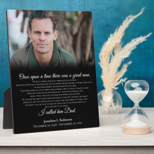 父の死別記念私は彼を呼んだパパ フォトプラーク (側面)