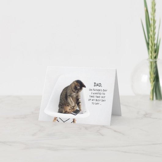 父の猫が娘から電話で カード (正面)
