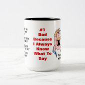 父の知恵の単語 ツートーンマグカップ (中央)