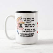 父の知恵の単語 ツートーンマグカップ (左)