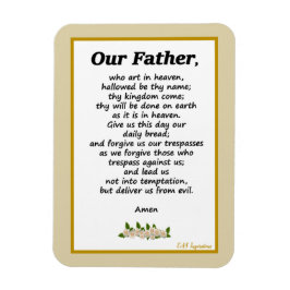 父の祈りの言葉マタイ6:9フレキシブル磁石 マグネット