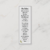 父の祈りの言葉マタイ6:9-13しおりカード スキニー名刺 (正面)