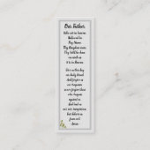 父の祈りの言葉マタイ6:9-13しおりカード スキニー名刺 (裏面)