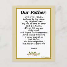 父の祈りの言葉マタイ6:9-13はがき