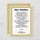 父の祈りの言葉マタイ6:9-13はがき ポストカード (正面/裏面)