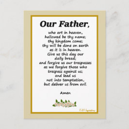 父の祈りの言葉マタイ6:9-13はがき ポストカード